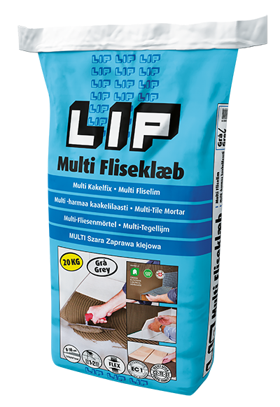 LIP Multi Fliseklæb, grå 20 kg