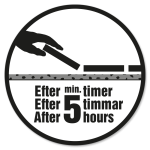Klar til fliselægning efter min. 5 timer.