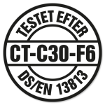 Testet efter DS/EN 13813. CT-C30-F6.