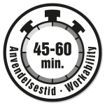 Anvendelsestid: 45-60 minutter.