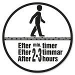 Gangbar efter min. 2-3 timer.