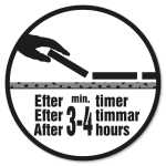 Klar til fliselægning efter min. 3-4 timer.