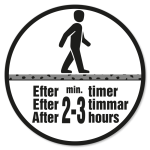 Gangbar efter min. 2-3 timer.