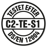 Testet efter DS/EN 12004. C2-TE-S1.