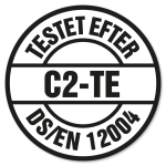 Testet efter DS/EN 12004. C2-TE.