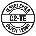 Testet efter DS/EN 12004. C2-TE.