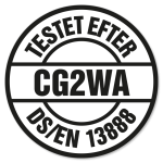 Testet efter DS/EN 13888. CG2WA.