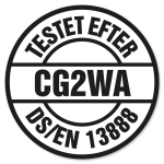 Testet efter DS/EN 13888. CG2WA.