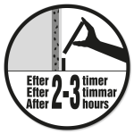Klar til fliseopsætning efter 2-3 timer.