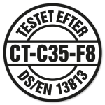 Testet efter DS/EN 13813. CT-C35-F8.