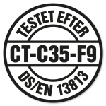 Testet efter DS/EN 13813. CT-35-F9.