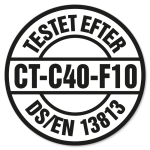 Testet efter DS/EN 13813. CT-C40-F10.