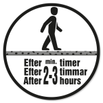 Gangbar efter min. 2-3 timer.