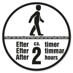 Gangbar efter ca. 2 timer.
