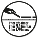 Klar til fliselægning efter min. 24 timer.
