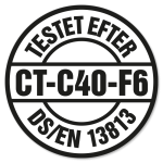 Testet efter DS/EN 13813. CT-C40-F6.