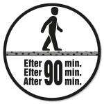 Gangbar efter 90 min.