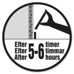 Klar til flisepåsætning efter 5-6 timer.