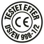Testet efter DS/EN 998-1/2.