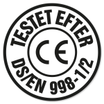 Testet efter DS/EN 998-1/2.