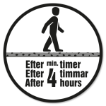 Gangbar efter min. 4 timer.