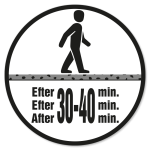 Gangbar efter 30-40 min.