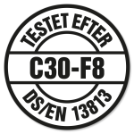 Testet efter DS/EN 13813. C30-F8.