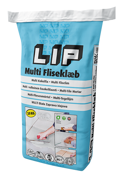 LIP Multi Fliseklæb Hvid 20 kg (M)