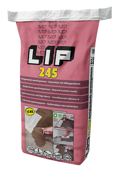 LIP 245 Hurtighærdende Opretningsmasse 20 kg (S)