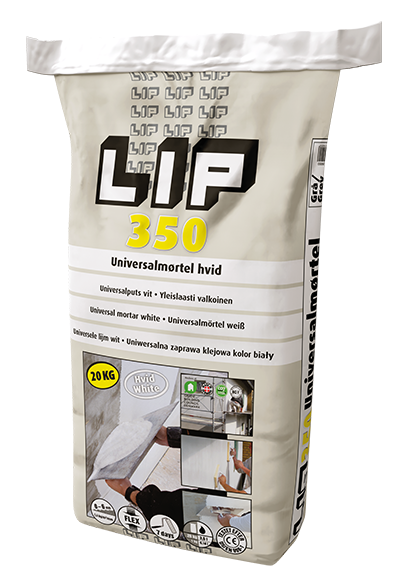 LIP 350 Universalmørtel - hvid 20 kg (M)