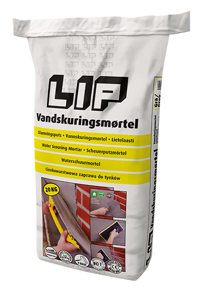 LIP Vandskuringsmørtel - grå 20 kg (M)