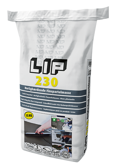 LIP 230 Hurtighærdende Finspartelmasse 15 kg (M)
