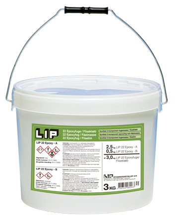 LIP 22 Epoxy Fliseklæb 3 ltr. (S)